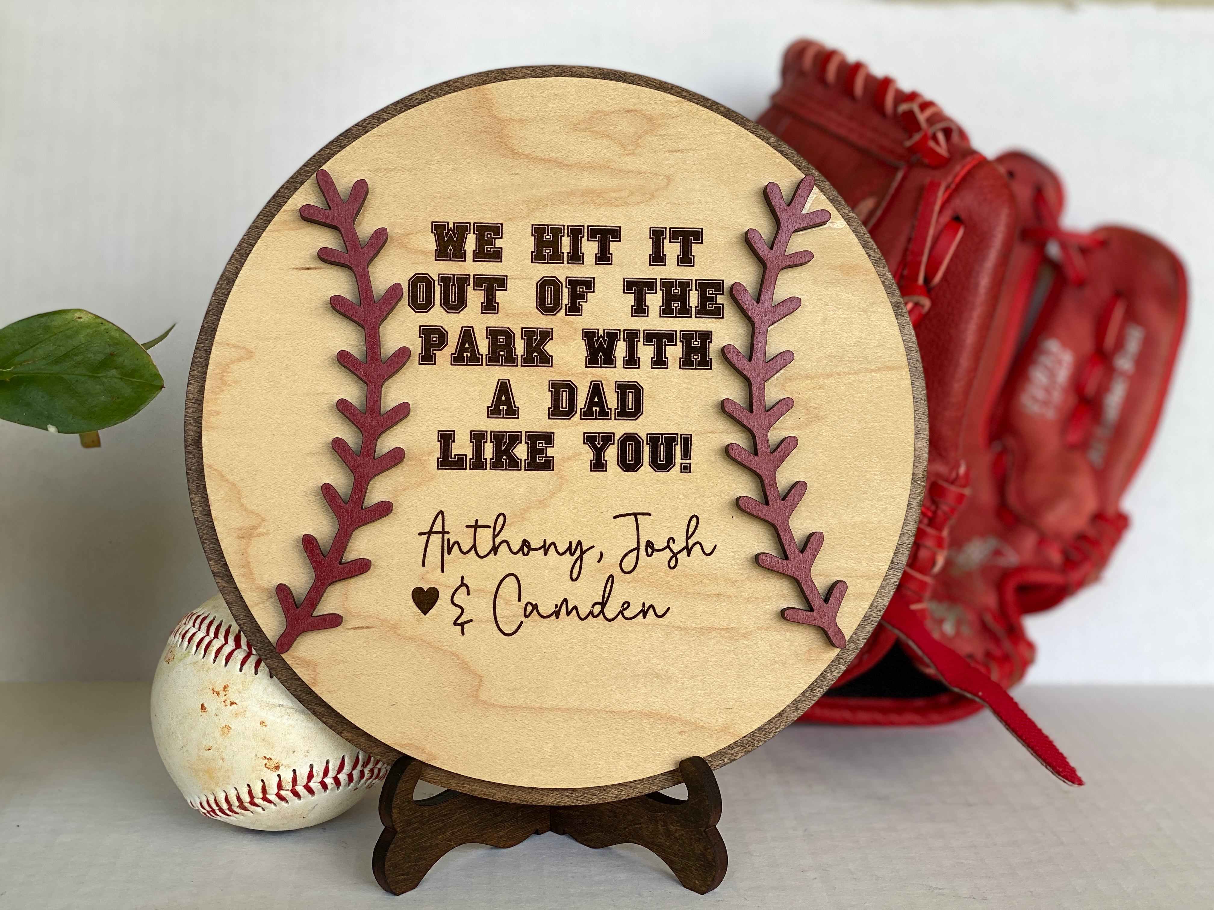 Unique Personalized Father's Day Baseball Bat Shelf Décor - Best