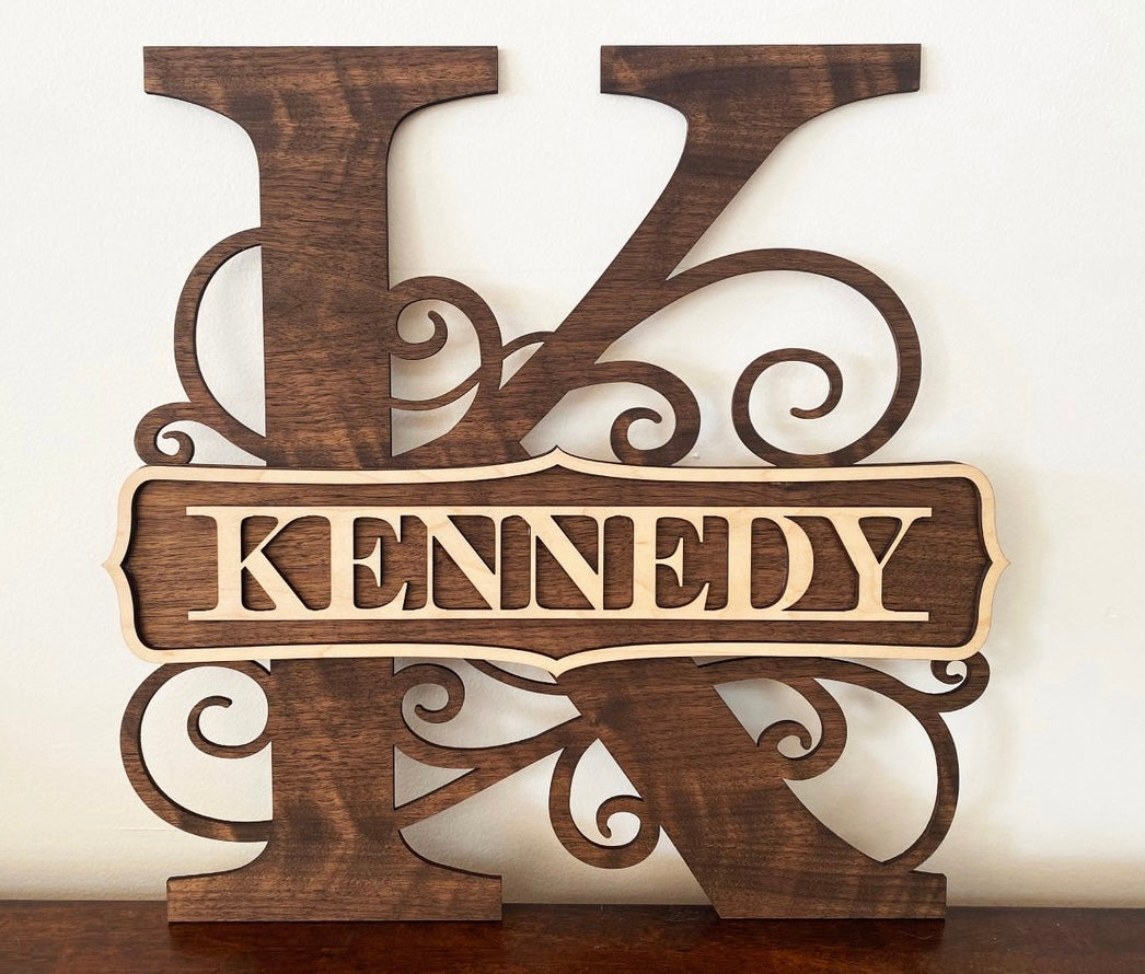 Monogram Wooden Sign Cut-out 22 – Personalized to Impress